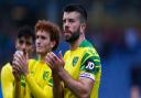 Grant Hanley thanks the travelling Norwich City supporters at Burnley