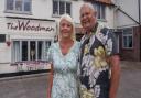 Debbie and Donald Pearce, managers at The Woodman pub on North Walsham Road in Norwich which has re-opened.