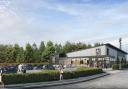 A CGI impression of what the new Aldi supermarket in Longwater Business Park, off William Frost Way in Costessey, will look like
