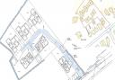 The proposed layout of the six new bungalows off Highfield Avenue in Brundall put forward by Vello Ltd