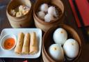 Dumplings and spring rolls at the Baby Buddha Chinese Teahouse
