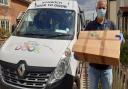 Norwich Door to Door driver Gary Squires delivering PPE items across Norfolk. Picture: Norfolk and Waveney CCG