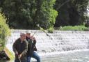 Weir pool action for Bob and Paul, stars of Gone Fishing