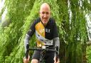 Blood cancer survivor Stephen Curnow cycling from London to Paris for Cure Leukaemia. Pictures: Brittany Woodman