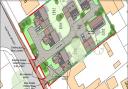 Indicative plans for six new homes off Holt Road in Horsford