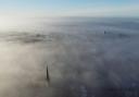 Freezing fog pictured over Norwich