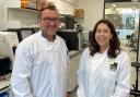 Alice Macdonald with Dave Baker, head of sequencing at the Quadram Institute at the Norwich Research Park