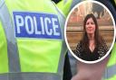 Police have stepped up patrols around Jenny Lind Park in Norwich. Inset: County councillor for the area, Emma Corlett