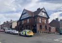 Police were seen outside the Marlborough Arms for most of the morning