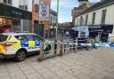 A police cordon is outside Jack's Jewellers in White Lion Street in Norwich city centre