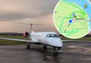 A plane flying into Norwich Airport was forced to divert amid high storm winds