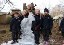 Pupils at Town Close School in Norwich were fascinated by a visit from ice sculptor John Bolton of Ice Agency