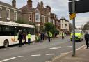 A child was taken to hospital after being hit by a bus in Norwich