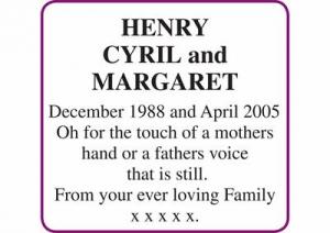 CYRIL and MARGARET HENRY