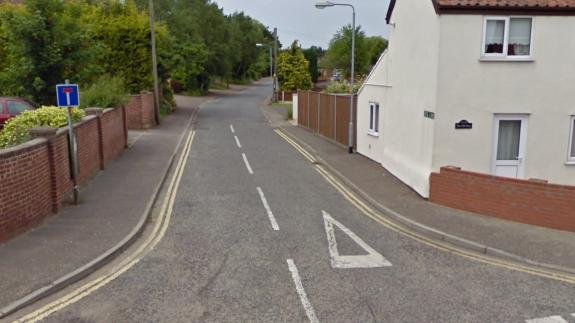 Norwich Evening News: The entrance to Dog Lane in Horsford Norwich Evening News: The entrance to Dog Lane in Horsford