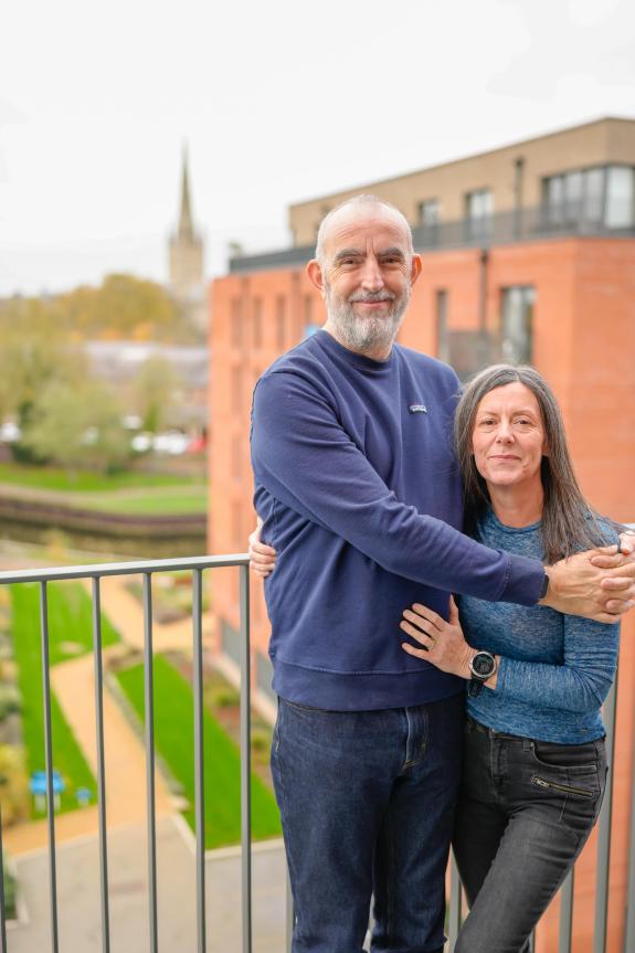Norwich Evening News: Stuart Walton and his wife, Tricia, have embraced the change of city life Norwich Evening News: Stuart Walton and his wife, Tricia, have embraced the change of city life