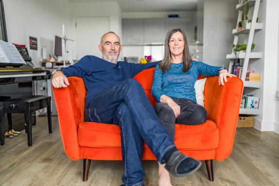 Norwich Evening News: Stuart and Tricia Walton in their new home in St James Quay, Norwich Norwich Evening News: Stuart and Tricia Walton in their new home in St James Quay, Norwich