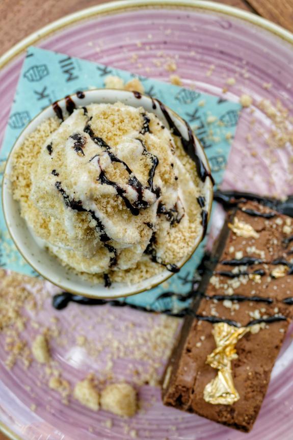 Norwich Evening News: A brownie with ice cream from Milk Dessert Bar Picture: Fixr Norwich Evening News: A brownie with ice cream from Milk Dessert Bar Picture: Fixr