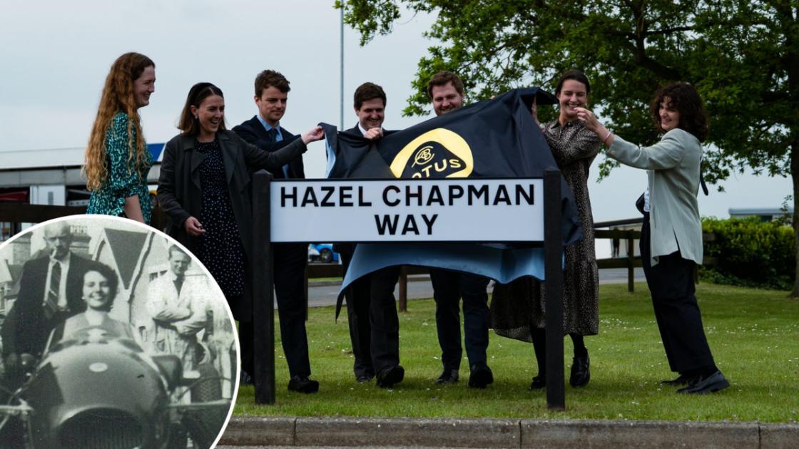 Lotus co-founder Hazel Chapman honoured by Hethel HQ road