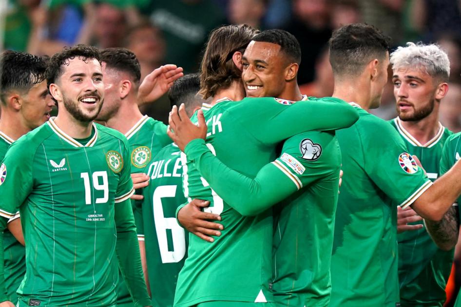 Norwich City: Adam Idah reacts to first Republic of Ireland goal