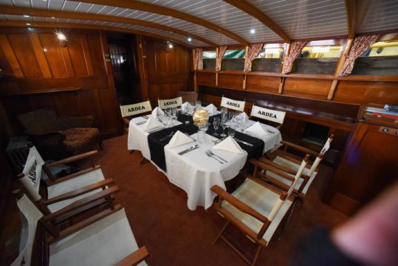 Norwich Evening News: Inside the Ardea is a large saloon area which seats 12 Norwich Evening News: Inside the Ardea is a large saloon area which seats 12