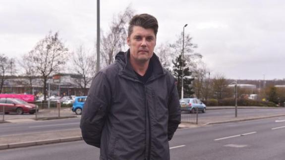 Norwich Evening News: Costessey town councillor Gary Blundell has been campaigning for the installation of the crossing Norwich Evening News: Costessey town councillor Gary Blundell has been campaigning for the installation of the crossing