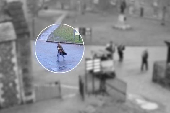 Norwich Evening News: CCTV catching Gaynor Lord leaving The Close on the Cathedral grounds Norwich Evening News: CCTV catching Gaynor Lord leaving The Close on the Cathedral grounds