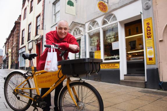 Norwich Evening News: Pottergate Pantry owner Carl Forder Norwich Evening News: Pottergate Pantry owner Carl Forder