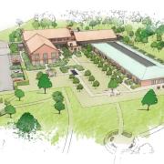 An artist's impression of the new Priscilla Bacon Hospice which will be built on the edge of Norwich.