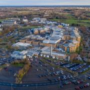 Aerial photo of the NNUH