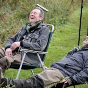 Paul Whitehouse and Bob Mortimer - two football fanatics who bond best when fishing!