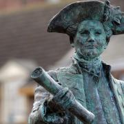 The statue of King's Lynn's seafaring son, Captain George Vancouver