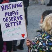 A March with Midwives vigil taking place outside The Forum in Norwich in November 2021. Picture: Danielle Booden