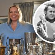 Powerboat racer Tom Percival's daughter, Katie, is donating her father's trophies to a museum