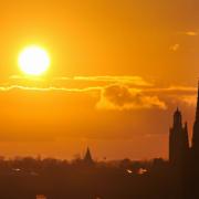 The UK has seen its hottest New Year's Eve ever today. File photo of the winter sun over Norwich.