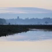 A Christmas card view of the mid-Wensum in mid-winter
