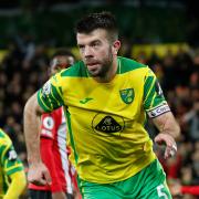 Grant Hanley starts to celebrate his winner for Norwich City against Southampton