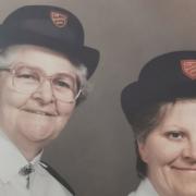 (Left to right) Edna Dorothy Mann, who had died aged 104, in her Salvation Army uniform picture with her youngest daughter, Christine