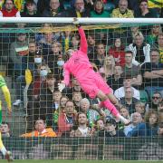 Tim Krul pushes Leandro Trossard's volley onto the bar in Norwich City's 0-0 draw against Brighton