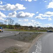 The roundabout between Wroxham Road and the NDR.