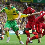 Liverpool left-back Kostas Tsimikas struggled to deal with Canaries winger Milot Rashica
