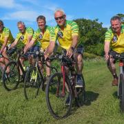 The Norfolk Fellaton team is cycling from Land's End to John O'Groats for charity. From left, Justin Morfoot, Nick Gowing, Ed Wharton, Ed Masters and Richard Hirst