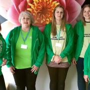Patricia Brickley (right) co-chair of Norfolk SEN Network pictured with development workers from the charity.