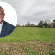 Michael Edney, who represents Tasburgh on South Norfolk Council, which has received a plan for 34 affordable homes on a plot of grazing land in Church Road, Tasburgh (pictured)
