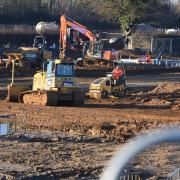 Construction work on new homes in Postwick off Smee Lane between the Broadland Business Park and the NDR