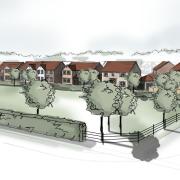 An artist's impression of how the Festival Park Persimmon Homes Anglia development will look off Dereham Road in Easton once finished