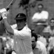 John Edrich at age 27 in action on the cricket pitch.