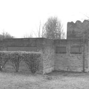 The old mortuary beside the River Wensum at Petchs Corner which became Zaks. Date: 7 February 1980