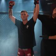 Ryan Dennis moved to 2-0 as a pro with a KO win over Baruc Martin in the main event of Contenders 25. Picture: BRETT KING