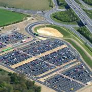 An aerial view of Harford Park and Ride Picture: Mike Page
